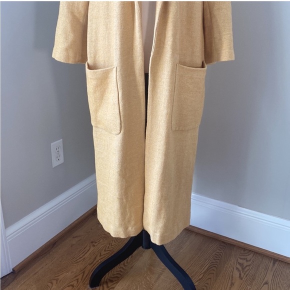Zara relaxed fit duster trench coat cardigan lightweight  layering large - Picture 6 of 15